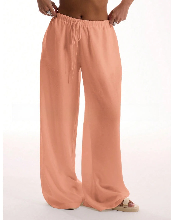 Womens High Waist Wide Leg Yoga Pants with Pockets