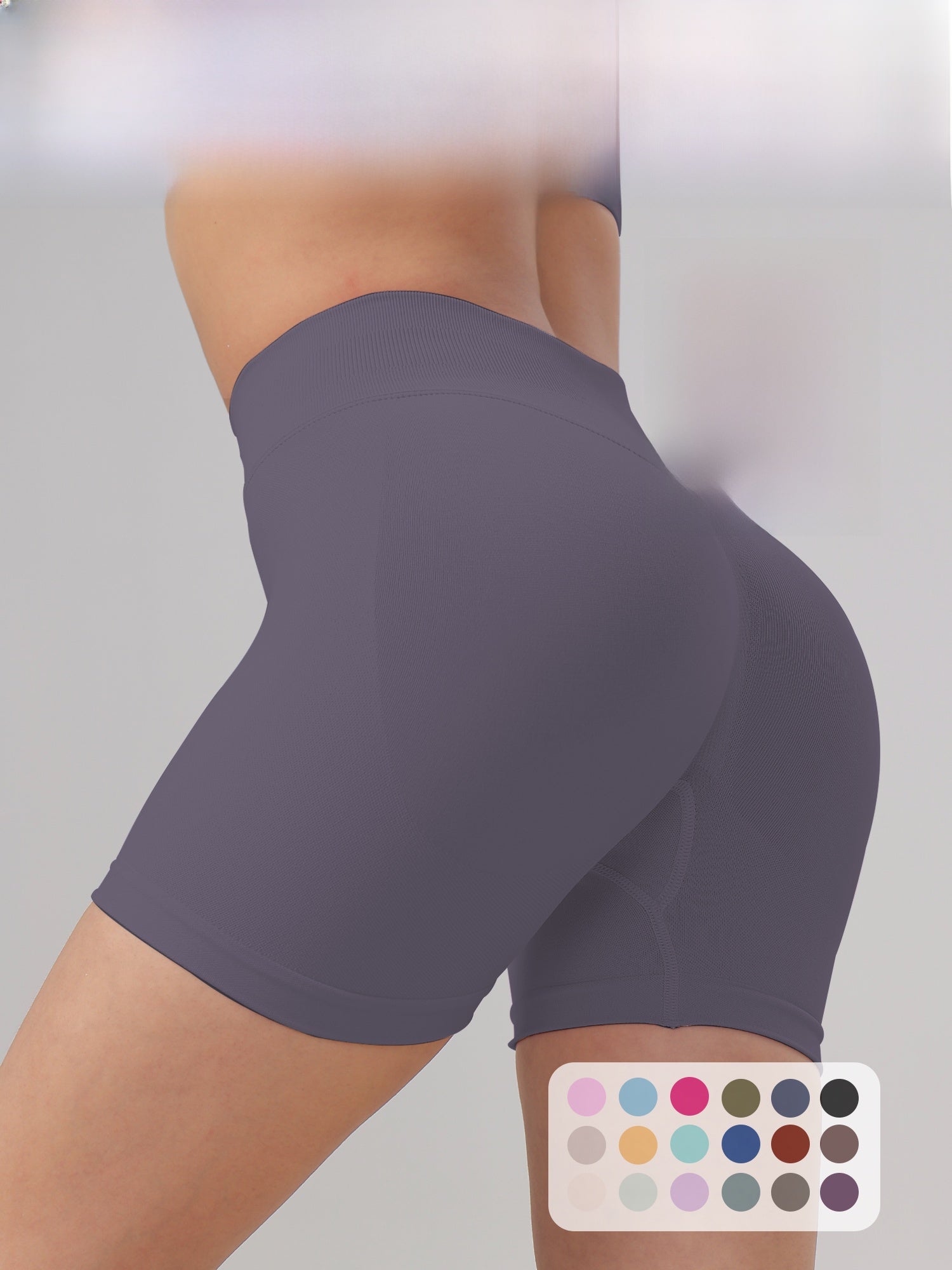Womens High Waist Yoga Fitness Shorts