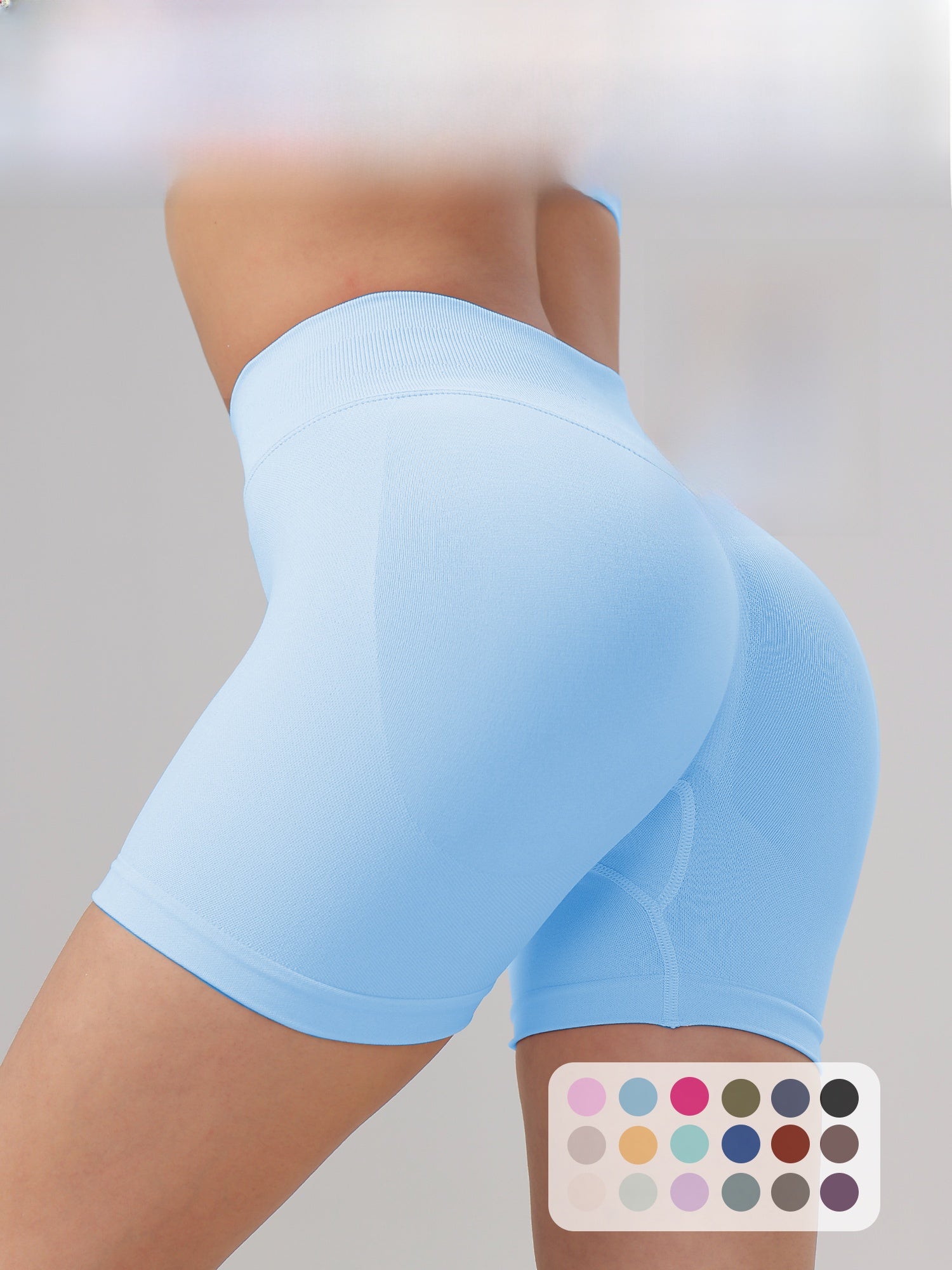 Womens High Waist Yoga Fitness Shorts