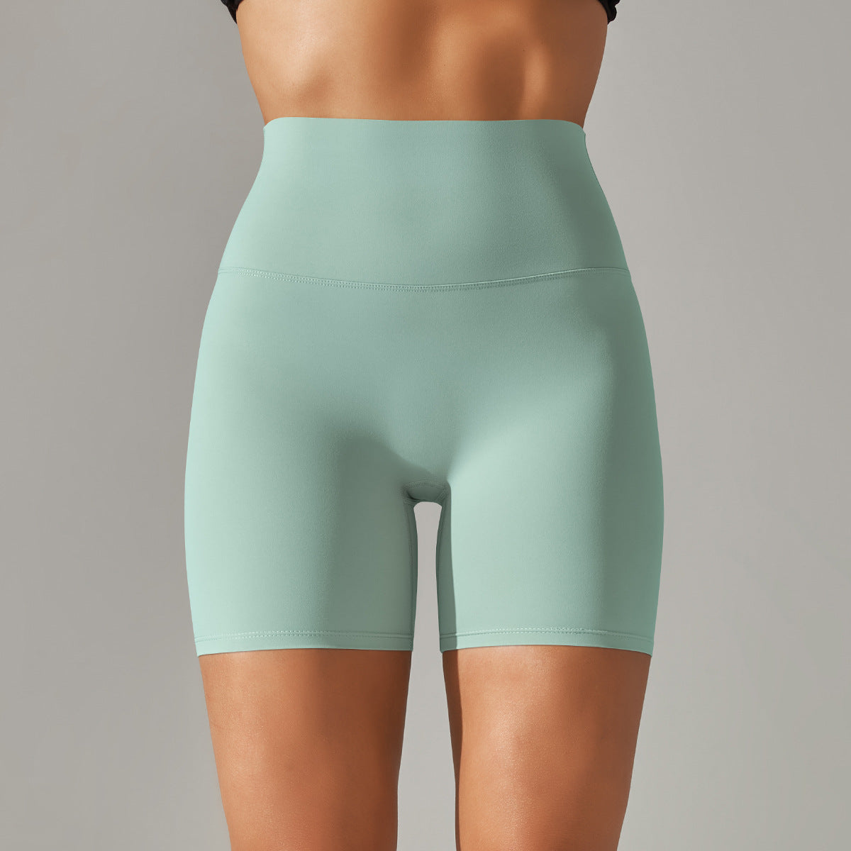 Womens High-Waist Yoga Fitness Shorts