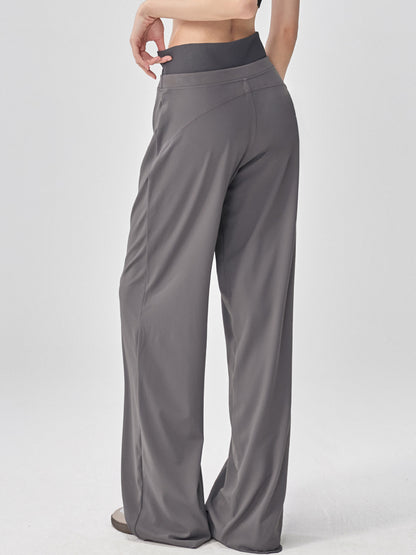 Womens High Waist Yoga Pants Wide Leg Athletic Trousers