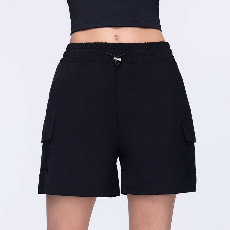 Womens High Waist Yoga Running Shorts