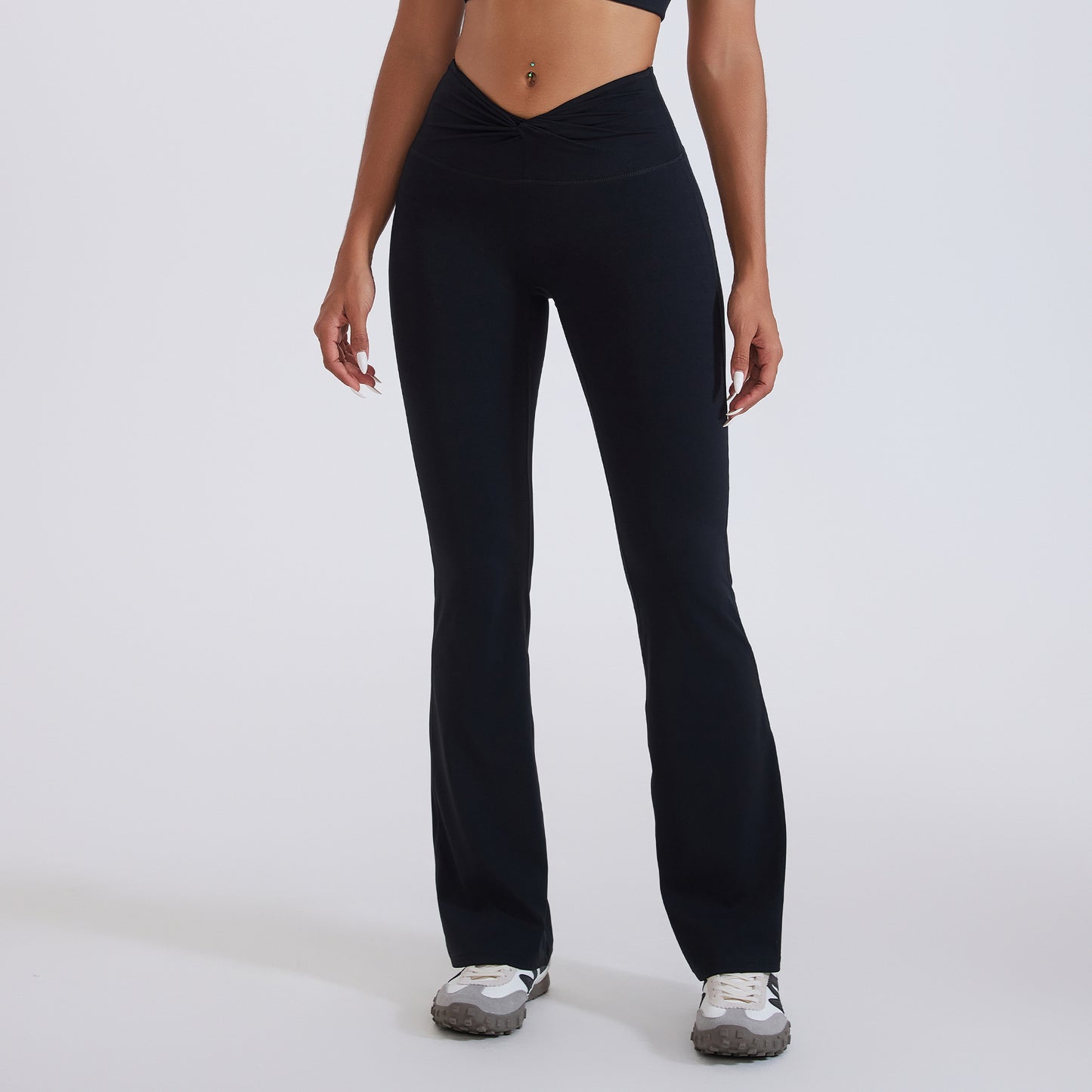 Womens High Waist Yoga Set with Open Back