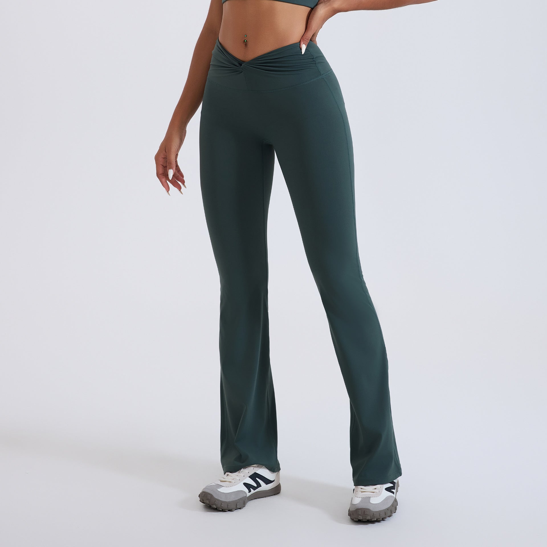 Womens High Waist Yoga Set with Open Back