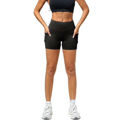 Womens High Waist Yoga Shorts