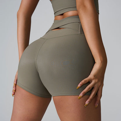 Womens High Waist Yoga Shorts