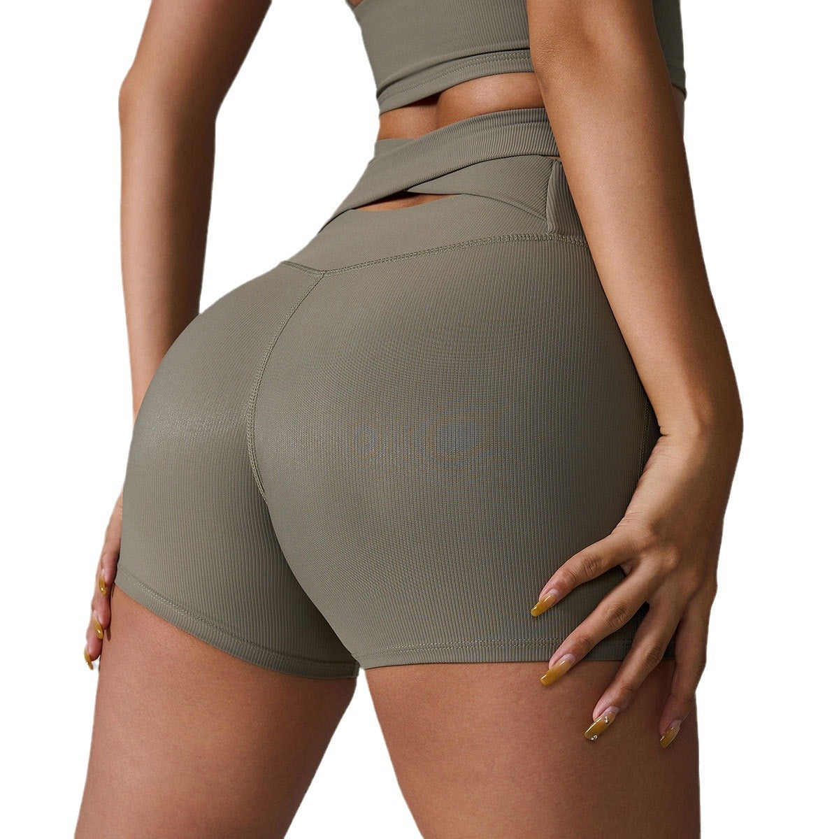 Womens High Waist Yoga Shorts