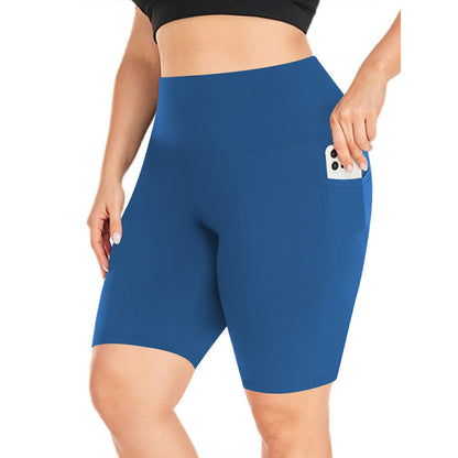 Womens High Waist Yoga Shorts with Pockets