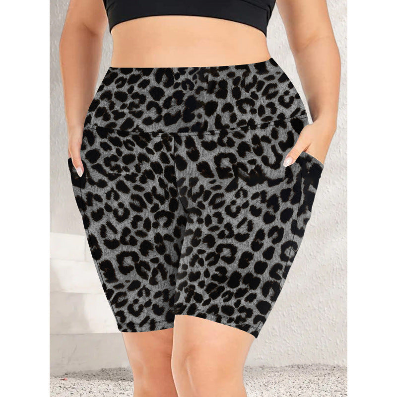 Womens High Waist Yoga Shorts with Pockets
