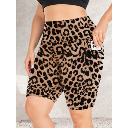 Womens High Waist Yoga Shorts with Pockets