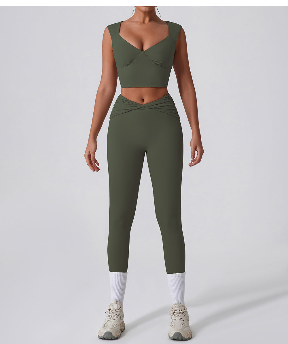 Womens High Waist Yoga Sports Set