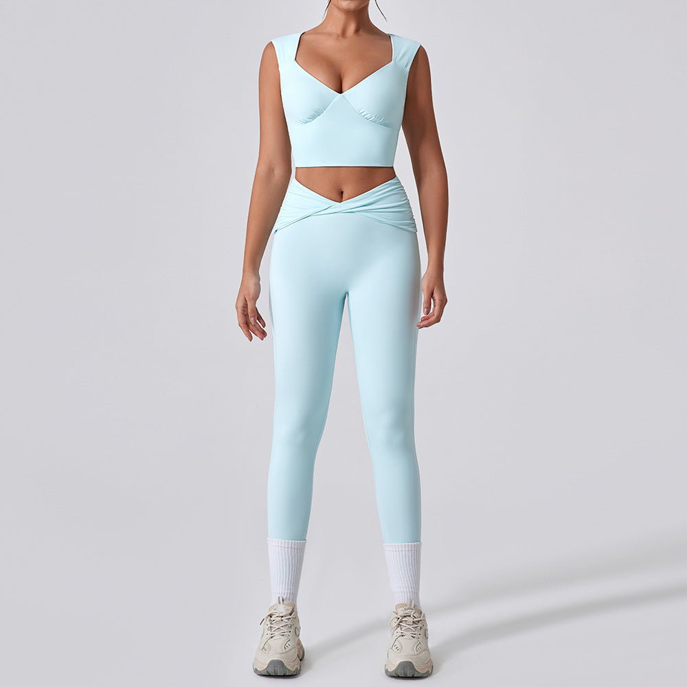 Womens High Waist Yoga Sports Set
