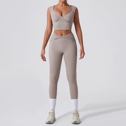 Womens High Waist Yoga Sports Set