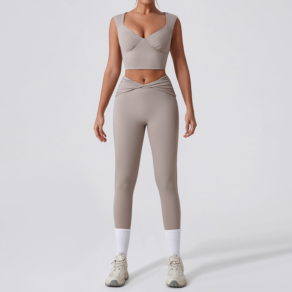 Womens High Waist Yoga Sports Set