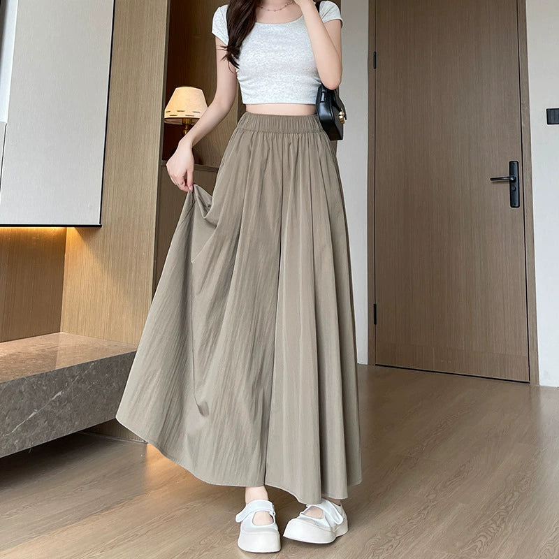 Womens High Waisted A Line Skirt Pants