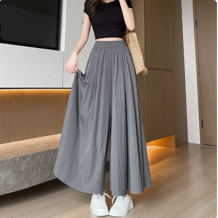 Womens High Waisted A Line Skirt Pants