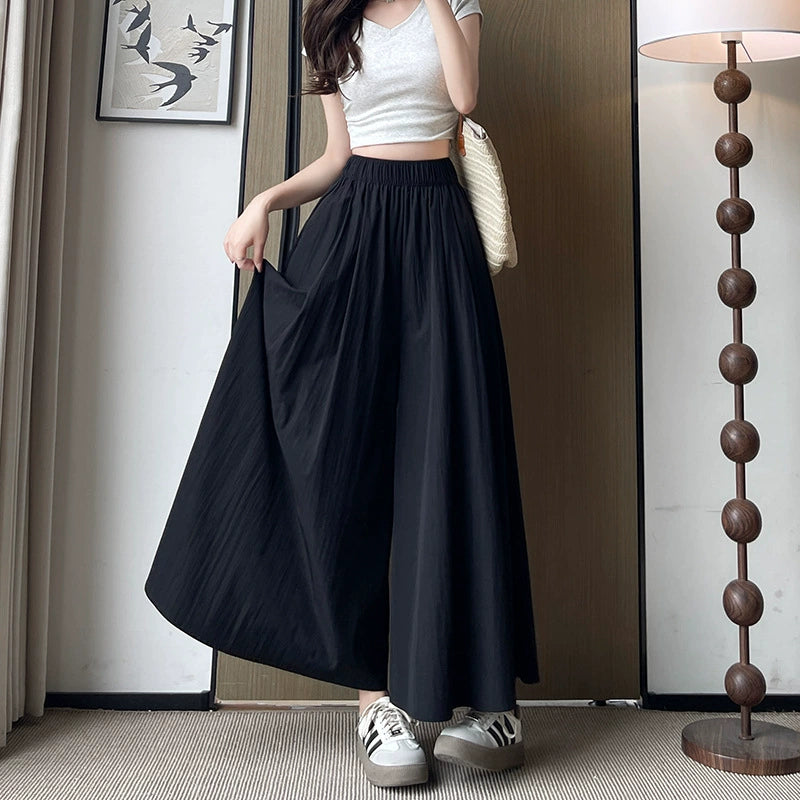 Womens High Waisted A Line Skirt Pants
