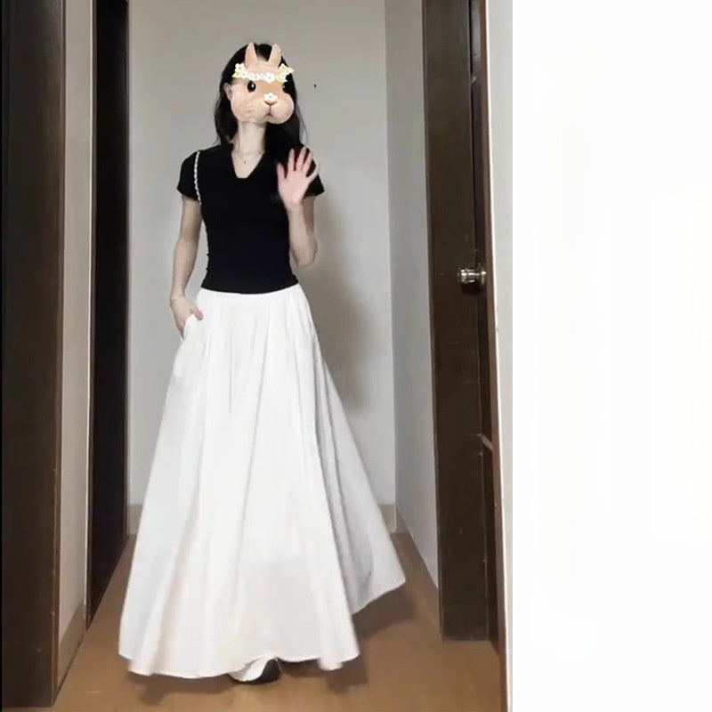 Womens High Waisted A-Line Skirt