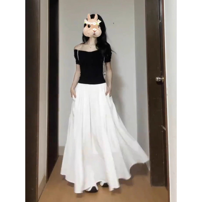 Womens High Waisted A-Line Skirt