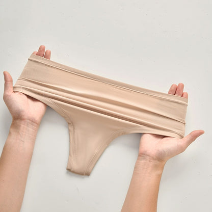 Womens High-Waisted Breathable Traceless Thong Panties