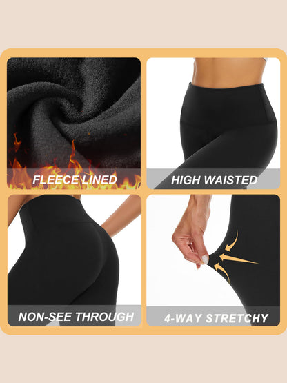 Womens High-Waisted Fleece Leggings