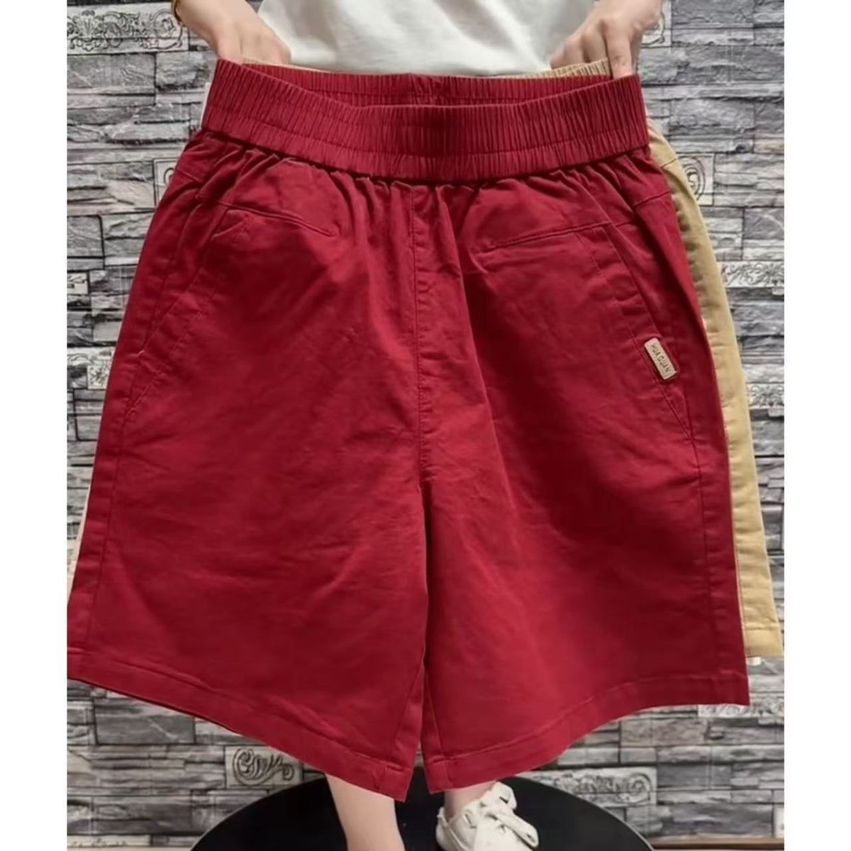 Womens High Waisted Loose Wide Leg Casual Shorts