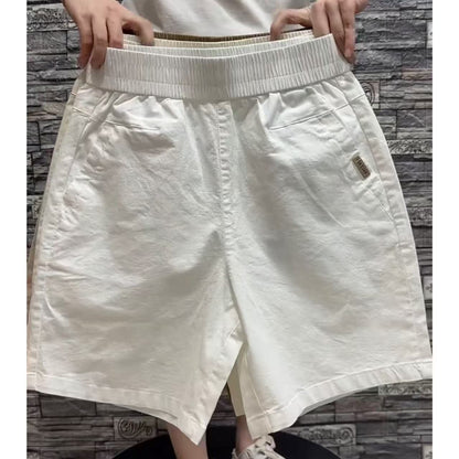 Womens High Waisted Loose Wide Leg Casual Shorts