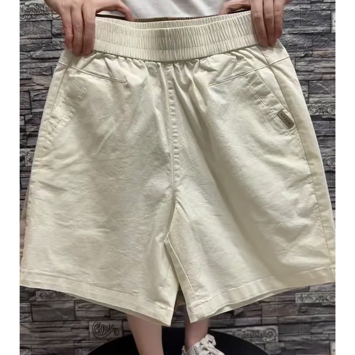 Womens High Waisted Loose Wide Leg Casual Shorts