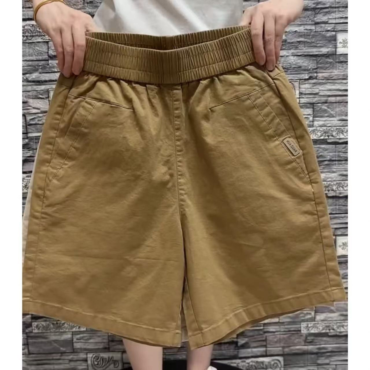 Womens High Waisted Loose Wide Leg Casual Shorts