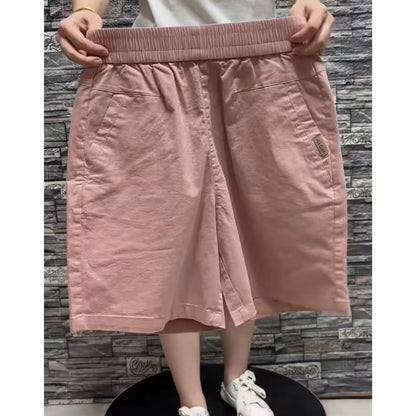 Womens High Waisted Loose Wide Leg Casual Shorts