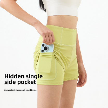 Womens High Waisted Running Fitness Shorts