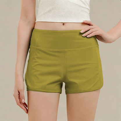 Womens High Waisted Running Fitness Shorts