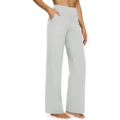 Womens High Waisted Straight Leg Pants