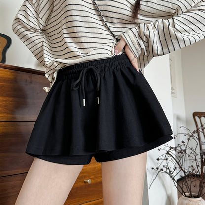 Womens High Waisted Stretchy A-Line Skirt