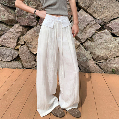 Womens High Waisted Wide Leg Casual Pants