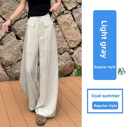 Womens High Waisted Wide Leg Casual Pants