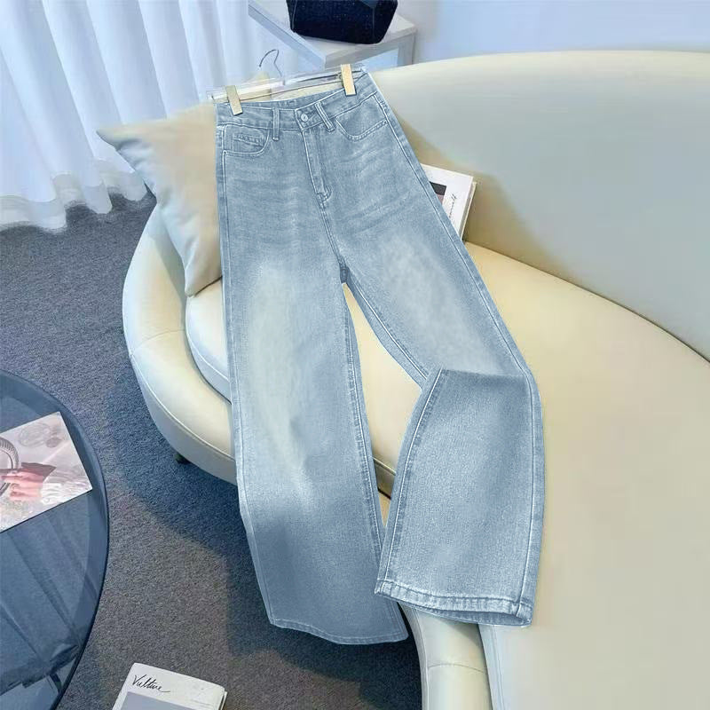 Womens High Waisted Wide Leg Jeans