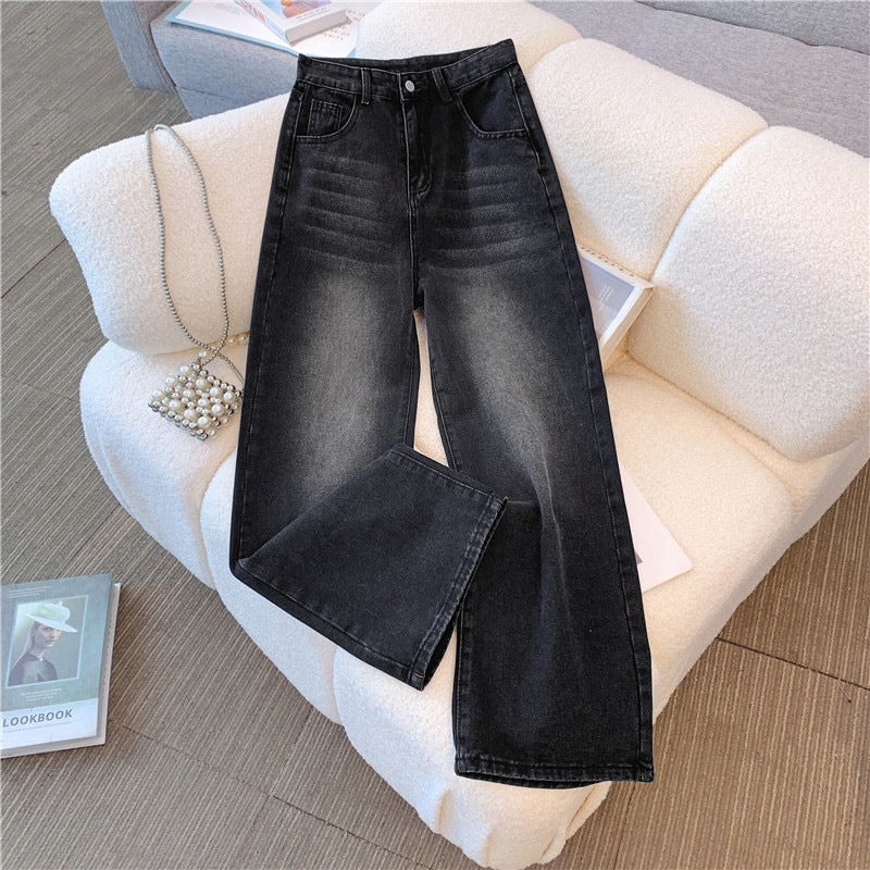 Womens High Waisted Wide Leg Jeans