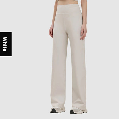 Womens High-Waisted Wide-Leg Straight Pants