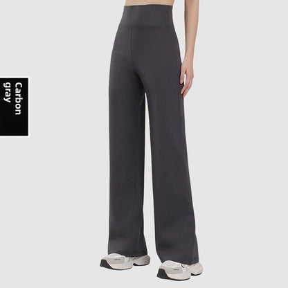 Womens High-Waisted Wide-Leg Straight Pants