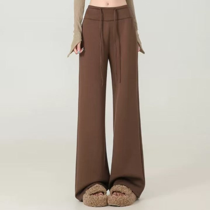 Womens High-Waisted Wide-Leg Sweatpants