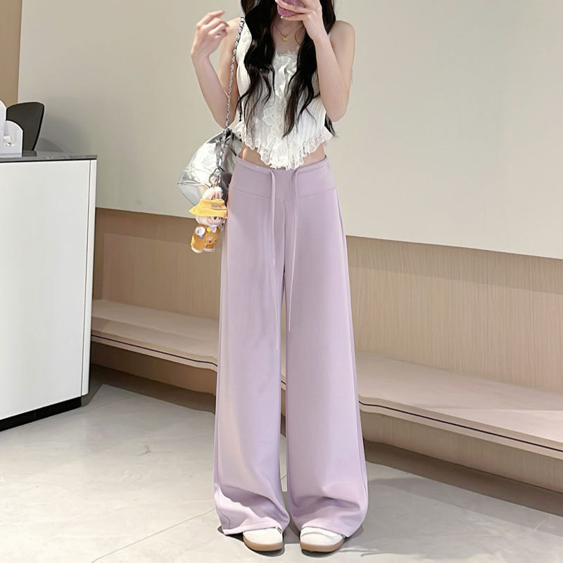 Womens High-Waisted Wide-Leg Sweatpants
