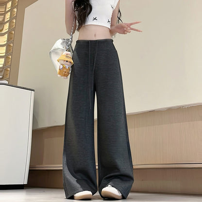 Womens High-Waisted Wide-Leg Sweatpants