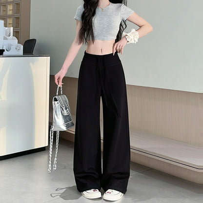 Womens High-Waisted Wide-Leg Sweatpants