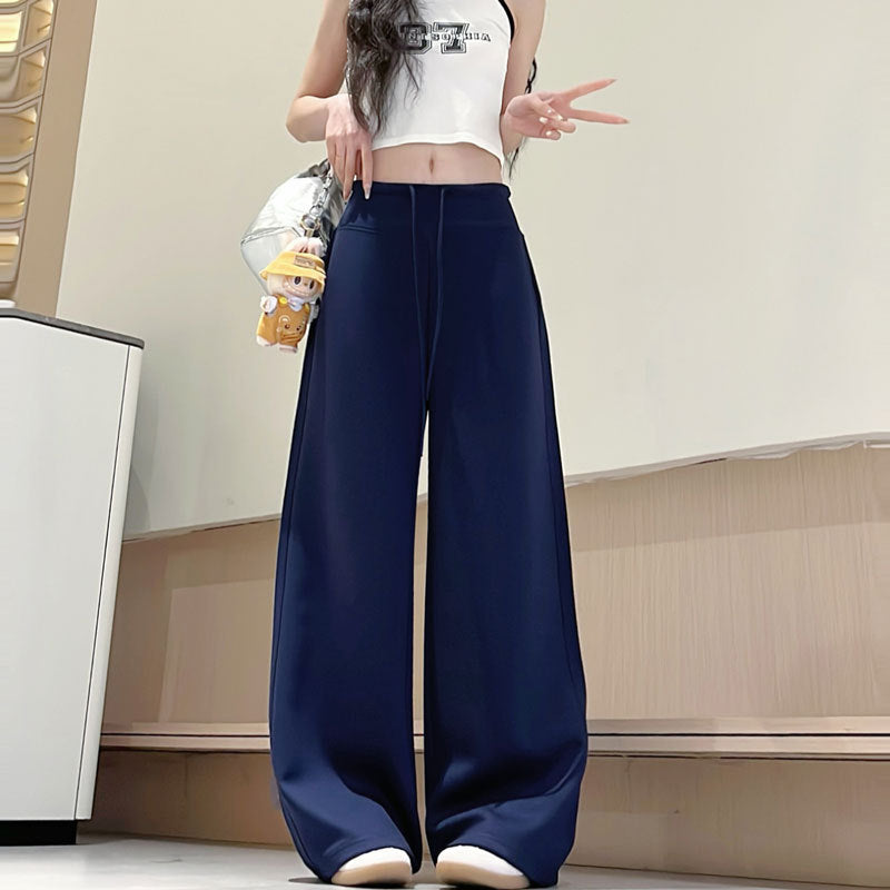 Womens High-Waisted Wide-Leg Sweatpants