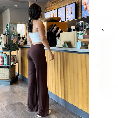 Womens High Waisted Wide Leg Yoga Pants Modal Fitness Pants