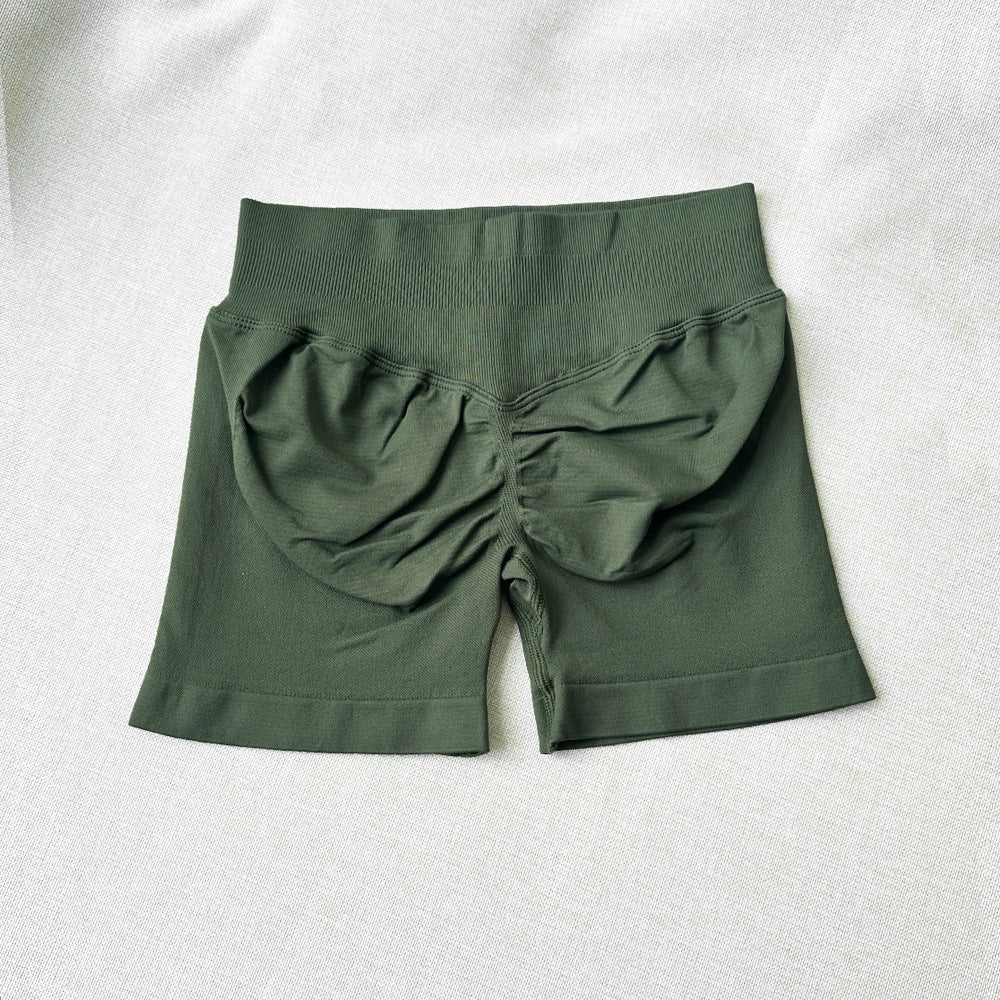 Womens High Waisted Yoga Fitness Shorts
