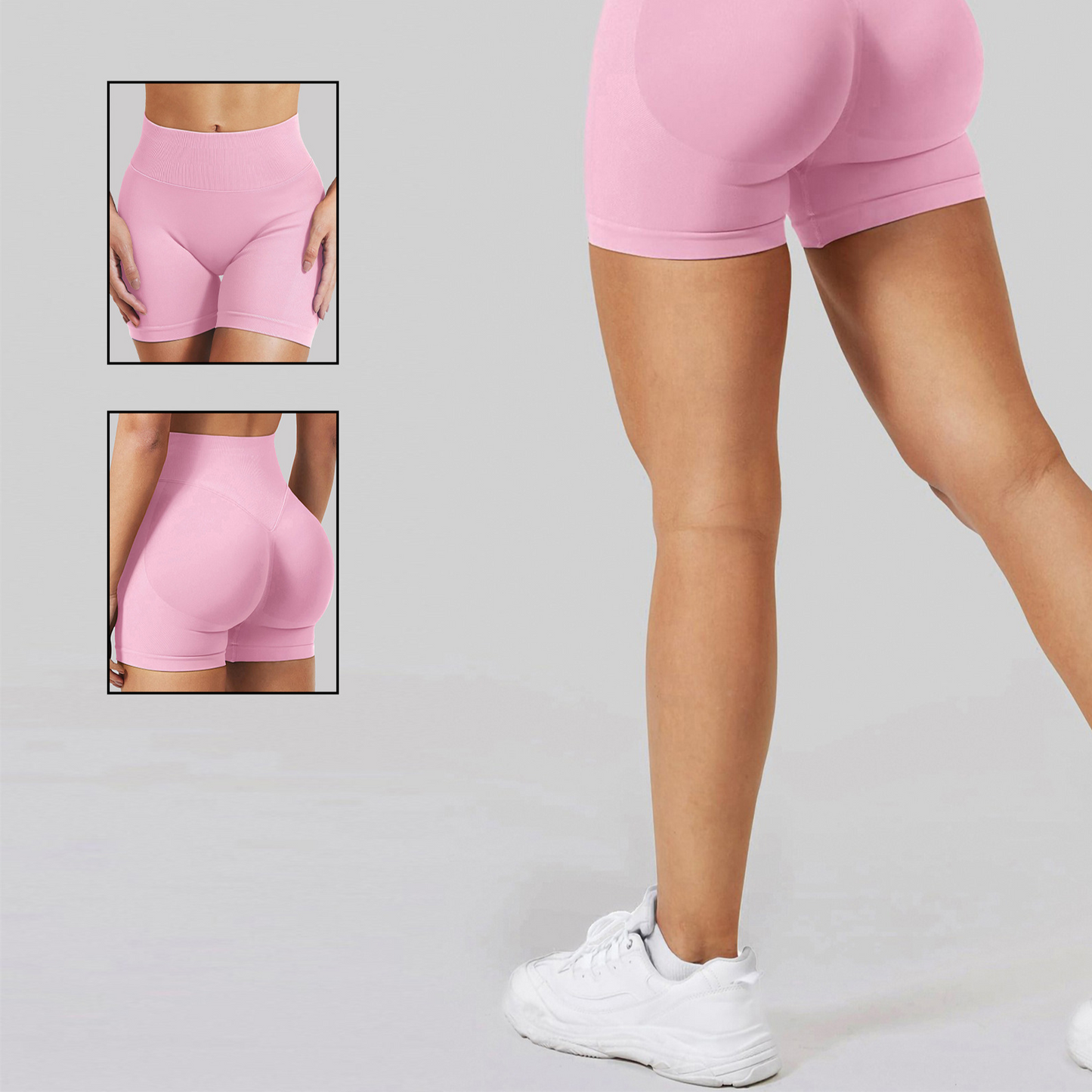 Womens High-Waisted Yoga Fitness Shorts