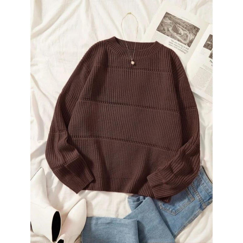 Womens Hollow Knit Sweater