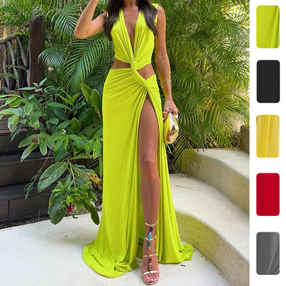 Womens Hollow Out Irregular Dress